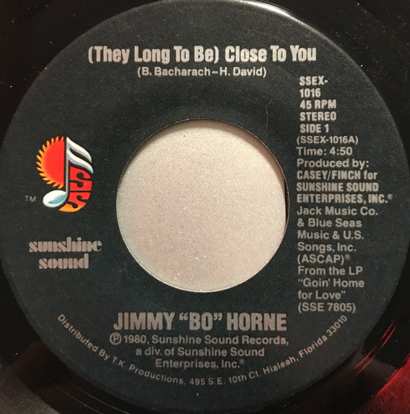 Jimmy "Bo" Horne - (They Long To Be) Close To You / I Get Lifted (7", Tan) Near Mint (NM or M-)