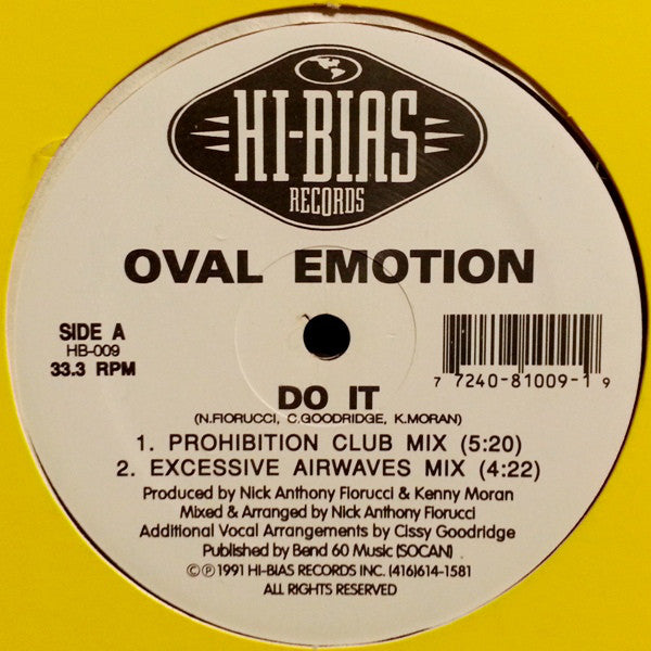 Oval Emotion : Do It (12")
