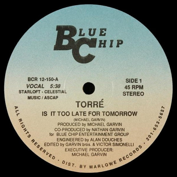 Debra Torré : Is It Too Late For Tomorrow (12", Maxi)
