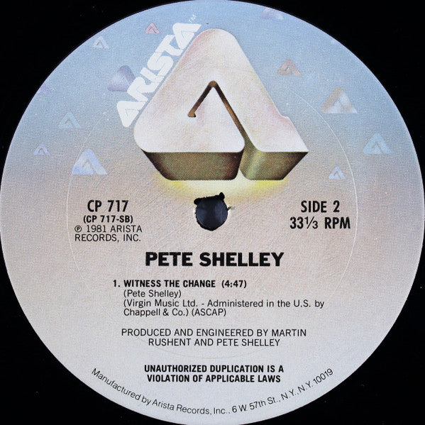 Pete Shelley : Witness The Change / I Don't Know What It Is (12")