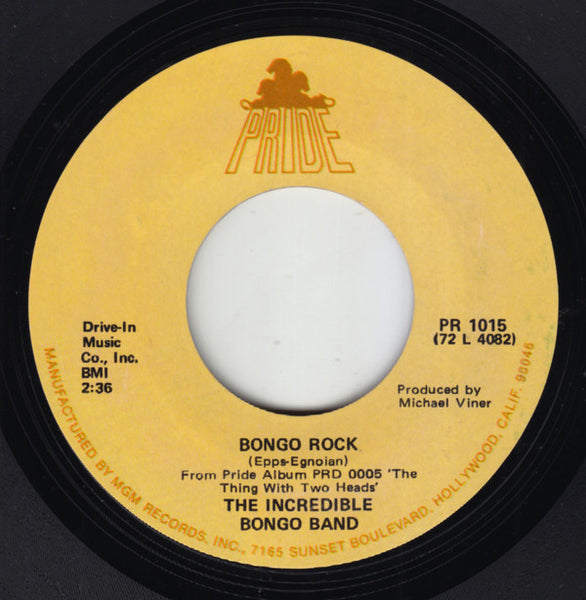 The Incredible Bongo Band : Bongo Rock (7")