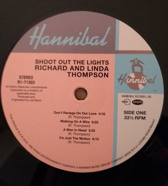 Richard & Linda Thompson : Shoot Out The Lights (LP, Album, Ltd, RE)