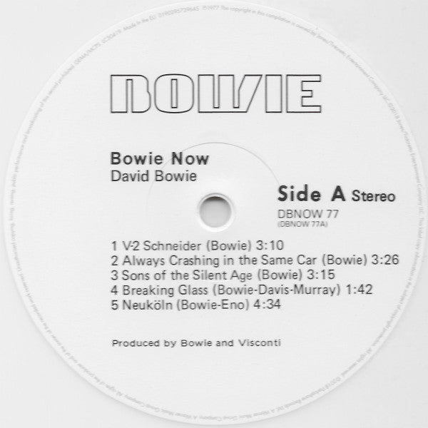 David Bowie : Bowie Now (LP, RSD, Comp, RE, Whi)