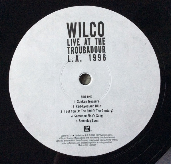 Wilco : Live At The Troubadour L.A. 1996 (2xLP, Album, RSD, Ltd, RE, 180)
