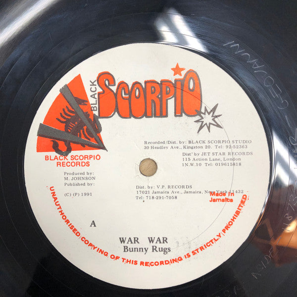Bunny Rugs / Spanner Banner : War War / Love Takes Time (12", Single)