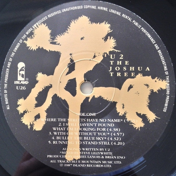 U2 : The Joshua Tree (LP, Album, EMI)