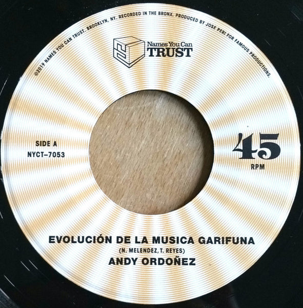 Andy Ordoñez : Evolución De La Musica Garifuna (7", Single)