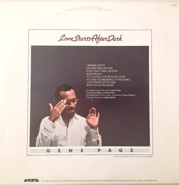 Gene Page : Love Starts After Dark (LP, Album)