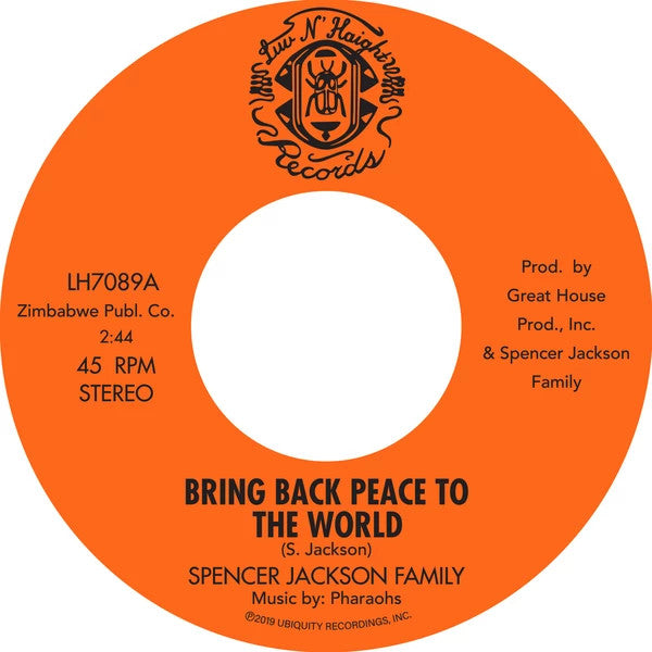 The Spencer Jackson Family : Bring Back Peace To The World (7", RE)