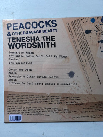 Tenesha The Wordsmith : Peacocks & Other Savage Beasts (LP, Album, Ltd)