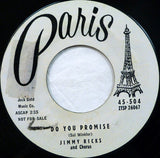 Jimmy Ricks (2) : Do You Promise / The Sugar Man Song (7", Single, Promo)