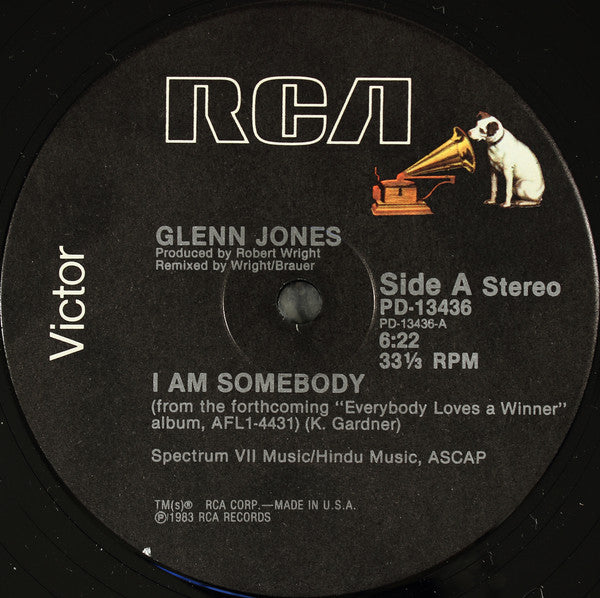 Glenn Jones : I Am Somebody (12")