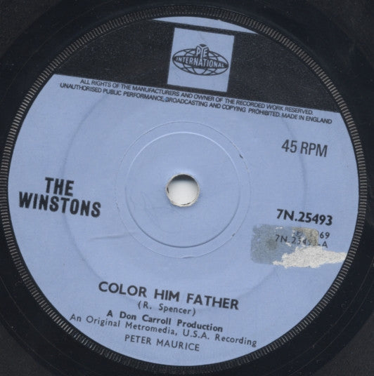 The Winstons : Color Him Father (7", Single, Sol)