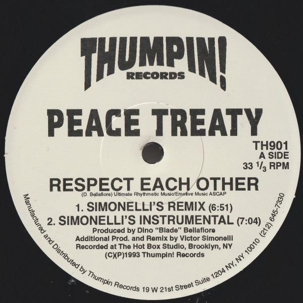 Peace Treaty : Respect Each Other (12")