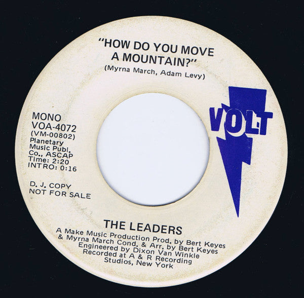 The Leaders (12) : How Do You Move A Mountain? (7", Single, Promo)