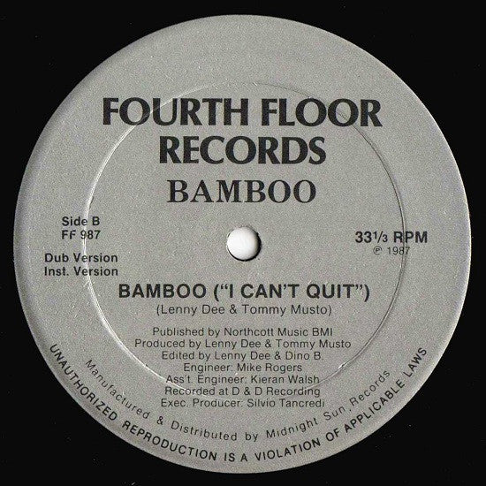 Bamboo (2) : Bamboo ("I Can't Quit") (12")