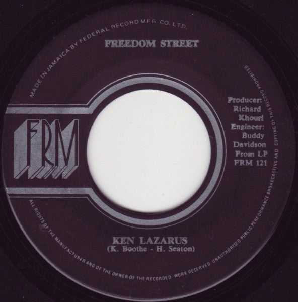 Ken Lazarus : Freedom Street / Peeping Tom (7", Single)