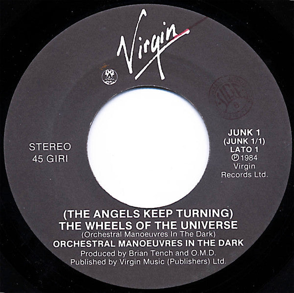 Orchestral Manoeuvres In The Dark : (The Angels Keep Turning) The Wheels Of The Universe (7", S/Sided, Promo)