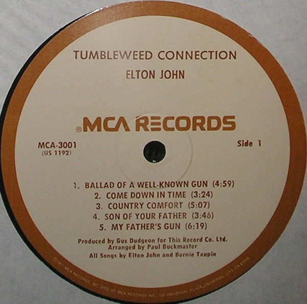 Elton John : Tumbleweed Connection (LP, Album, RE)