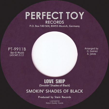 Smokin' Shades Of Black : Grease Wheels / Love Ship (7", Single, Ltd, RE)