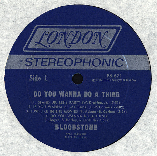 Bloodstone : Do You Wanna Do A Thing? (LP, Album, Bes)