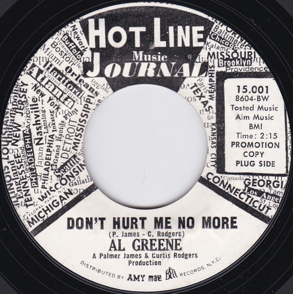 Al Green : Don't Hurt Me No More / Get Yourself Together (7", Promo)