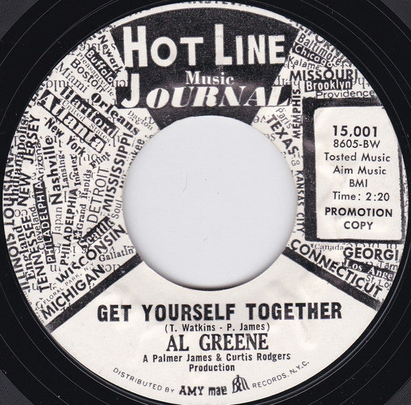 Al Green : Don't Hurt Me No More / Get Yourself Together (7", Promo)