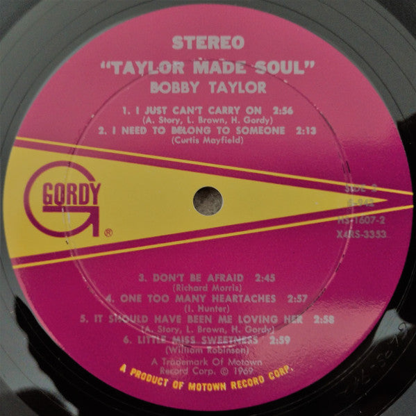 Bobby Taylor : Taylor Made Soul (LP, Album)