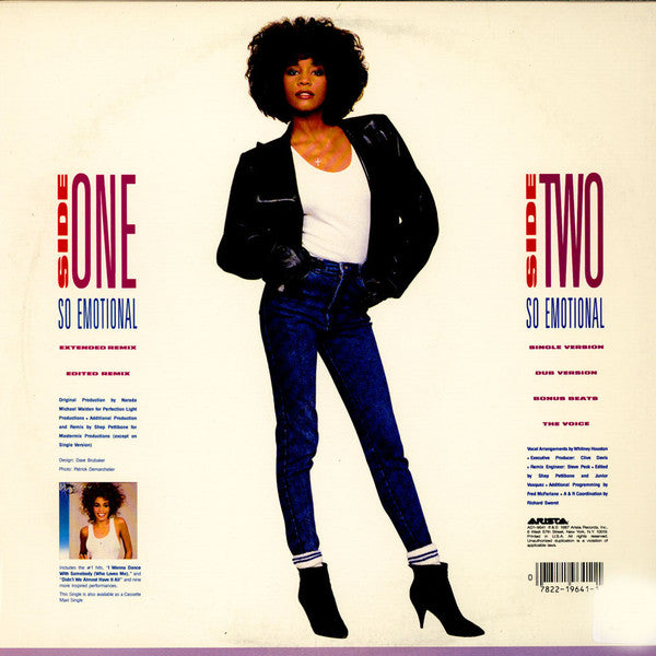 Whitney Houston : So Emotional (12", Single)