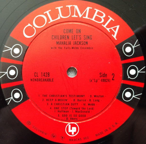 Mahalia Jackson : Come On Children, Let's Sing (LP, Album, Mono)