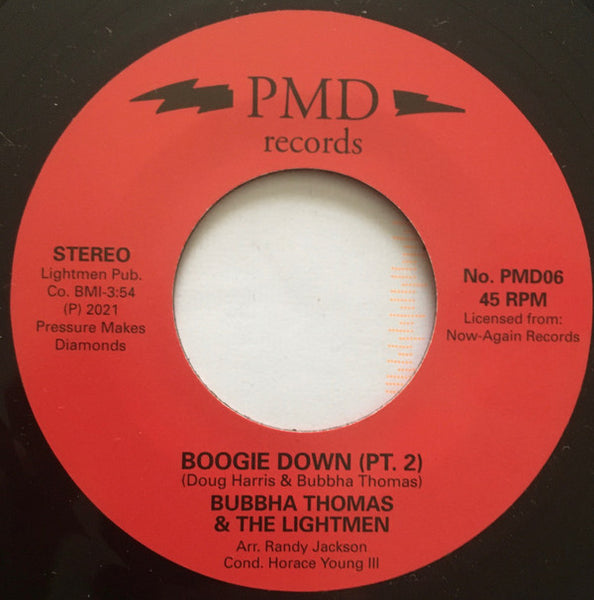 Bubbha Thomas & The Lightmen Plus One : Boogie Down  (7")