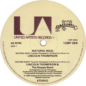 Prince Lincoln Thompson and The Royal Rasses : Natural Wild (12")