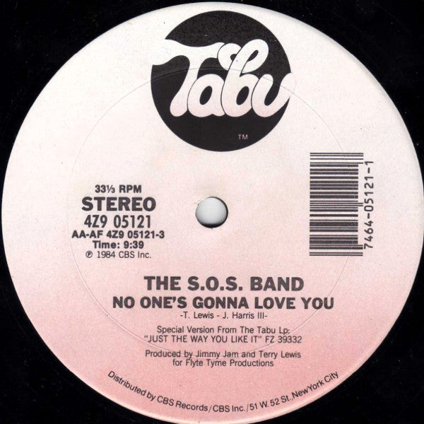 The S.O.S. Band : No One's Gonna Love You (12", Pit)