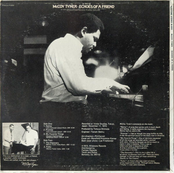 McCoy Tyner : Echoes Of A Friend (LP, Album)