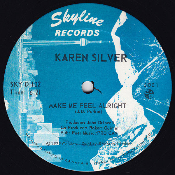Karen Silver : Make Me Feel Alright (12", Single)