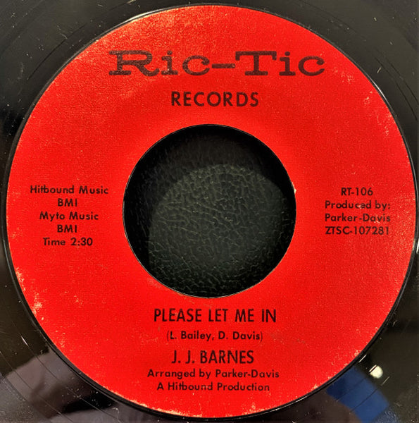 J. J. Barnes : Please Let Me In (7", Single, Mono, Styrene, Ter)