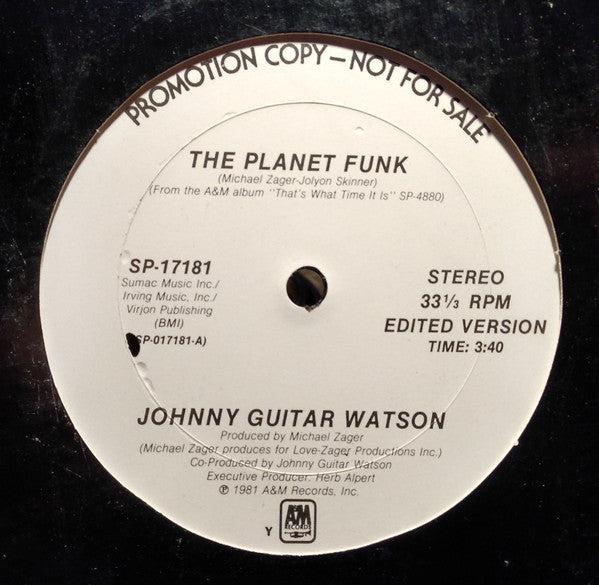 Johnny Guitar Watson : The Planet Funk (12", Promo)