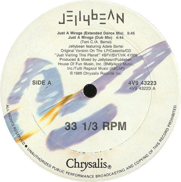 John "Jellybean" Benitez Featuring Adele Bertei : Just A Mirage (12")
