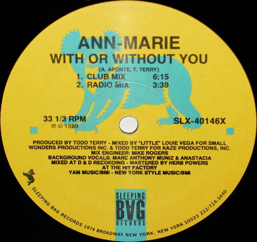 Ann-Marie : With Or Without You (12")