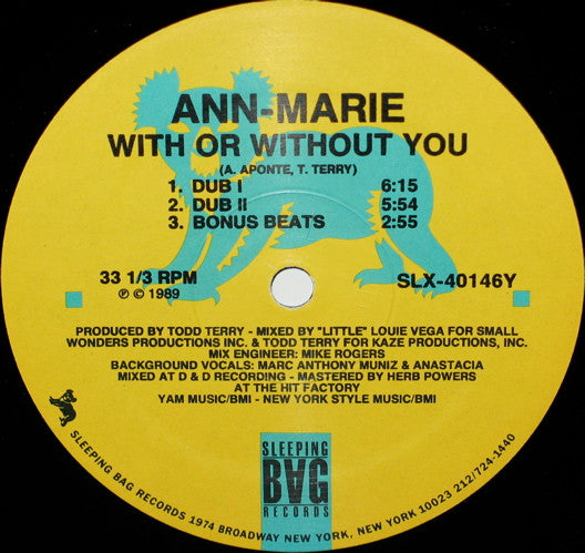 Ann-Marie : With Or Without You (12")