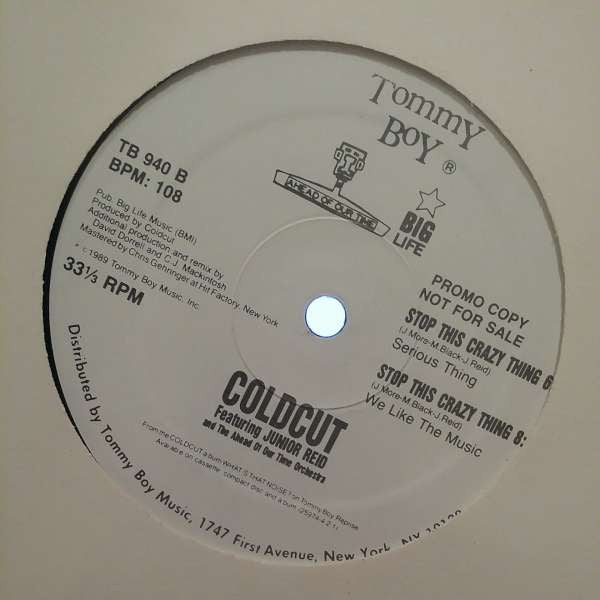 Coldcut Featuring Junior Reid And Ahead Of Our Time Orchestra : Stop This Crazy Thing (12", Promo)