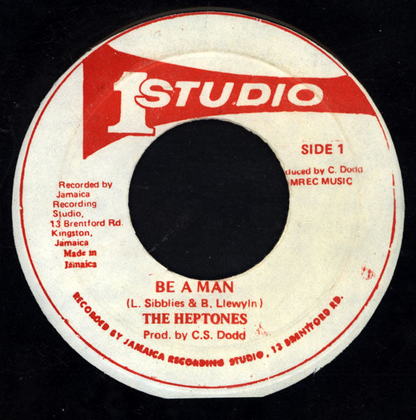 The Heptones : Be A Man (7", Single, RE, Red)