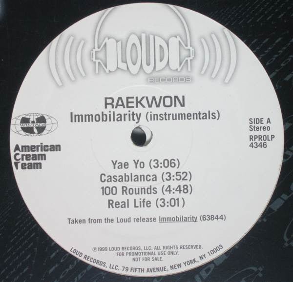Raekwon : Immobilarity Instrumentals (2xLP, Promo)