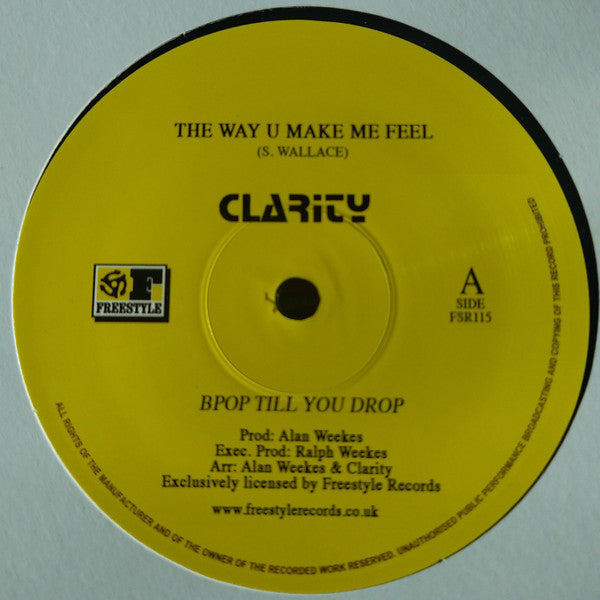 Clarity (3) : The Way U Make Me Feel (12", Ltd, RE)