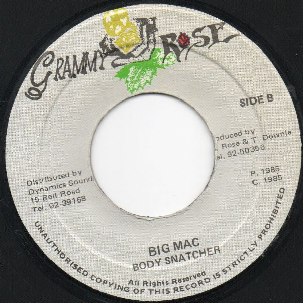 Michael Rose / Body Snatcher (2) : Demonstration / Big Mac (7", Single)