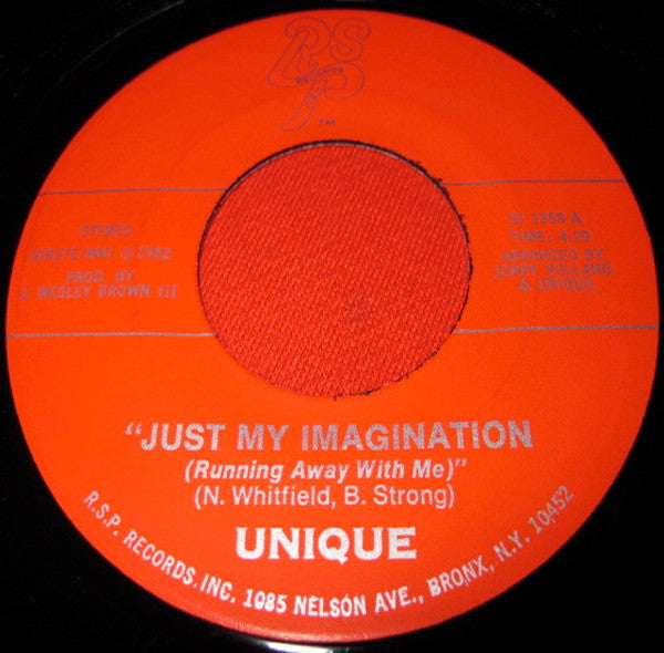 Unique (46) : Just My Imagination (Running Away With Me) (7")