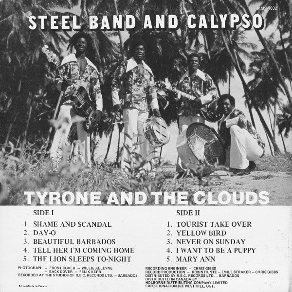 Tyrone And The Clouds : Steel Band And Calypso (LP)