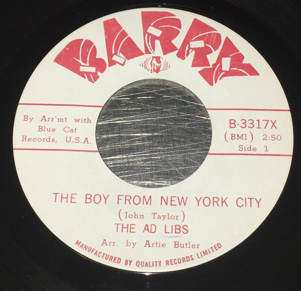The Ad Libs : The Boy From New York City / Kicked Around (7", Single)