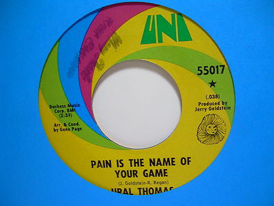 Ural Thomas : Pain Is The Name Of Your Game / Since You Went Away (7", Single)