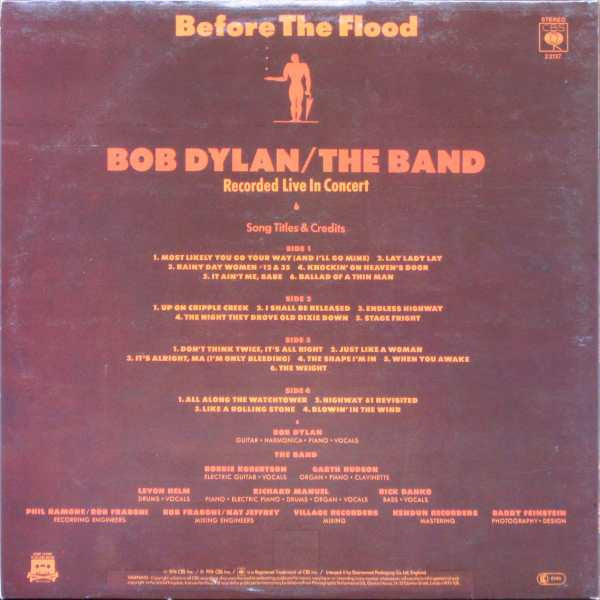 Bob Dylan / The Band : Before The Flood (2xLP, Album, RE)